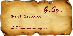 Gunst Szabolcs névjegykártya
