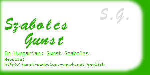 szabolcs gunst business card